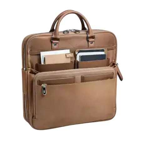ManBagCo's premium leather document bag, handcrafted in India