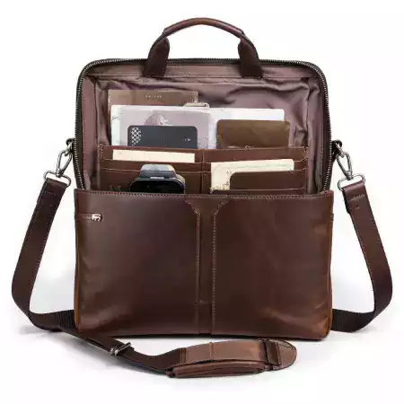 The Urban Traveler promotional offer: versatile leather messenger bag